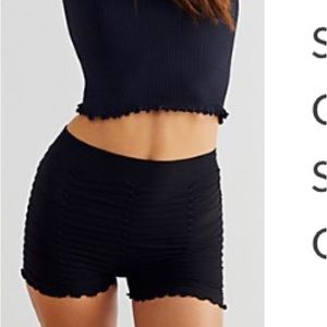 FREE PEOPLE RUCHED SHORTS -ALSO IN CREAM AND GREY